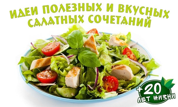 Идеи полезных и вкусных салатных сочетаний Идеи полезных и вкусных салатных сочетаний